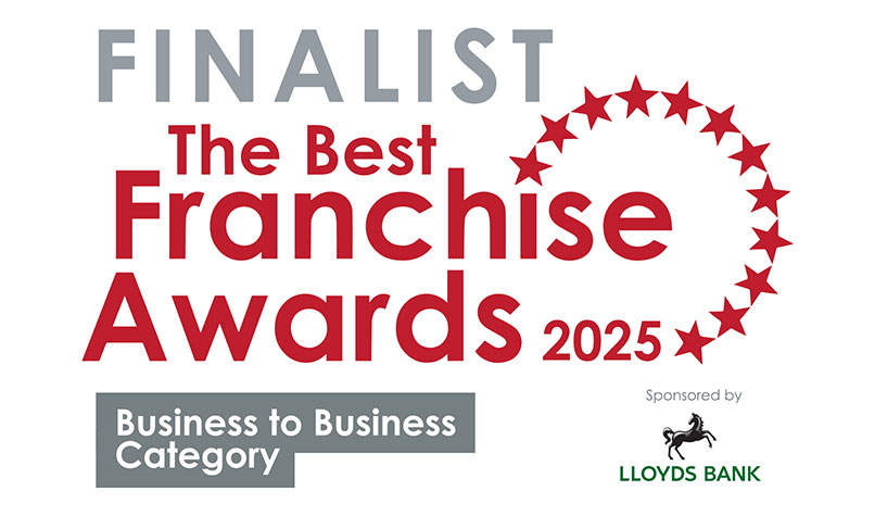 Finalist logo for busines to business category at the Best Franchise Awards